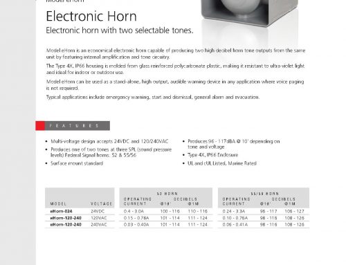 Federal Signal eHorn High Decibel 4X IP66 Horn